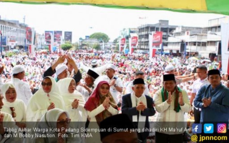 Kiai Ma'ruf Lihat Tanda Kemenangan dari Tablig Akbar di Padang Sidempuan