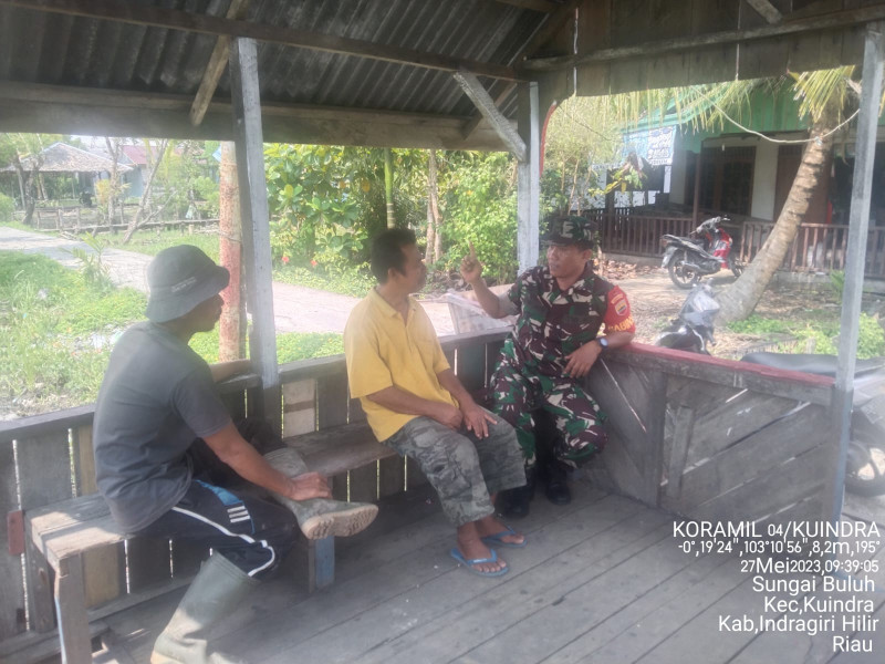 Ciptakan Situasi Yang Aman Bersama Babinsa Koramil 04/Kuindra