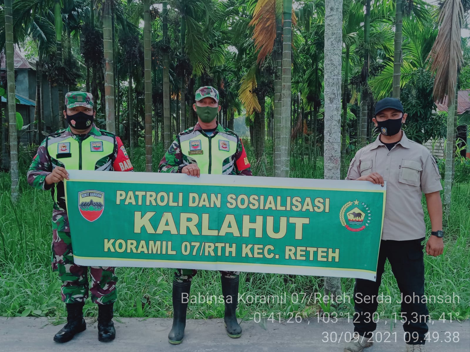 Sampaikan Bahaya Karhutla, Koramil 07/Reteh Rutin Laksanakan Sosialisasi