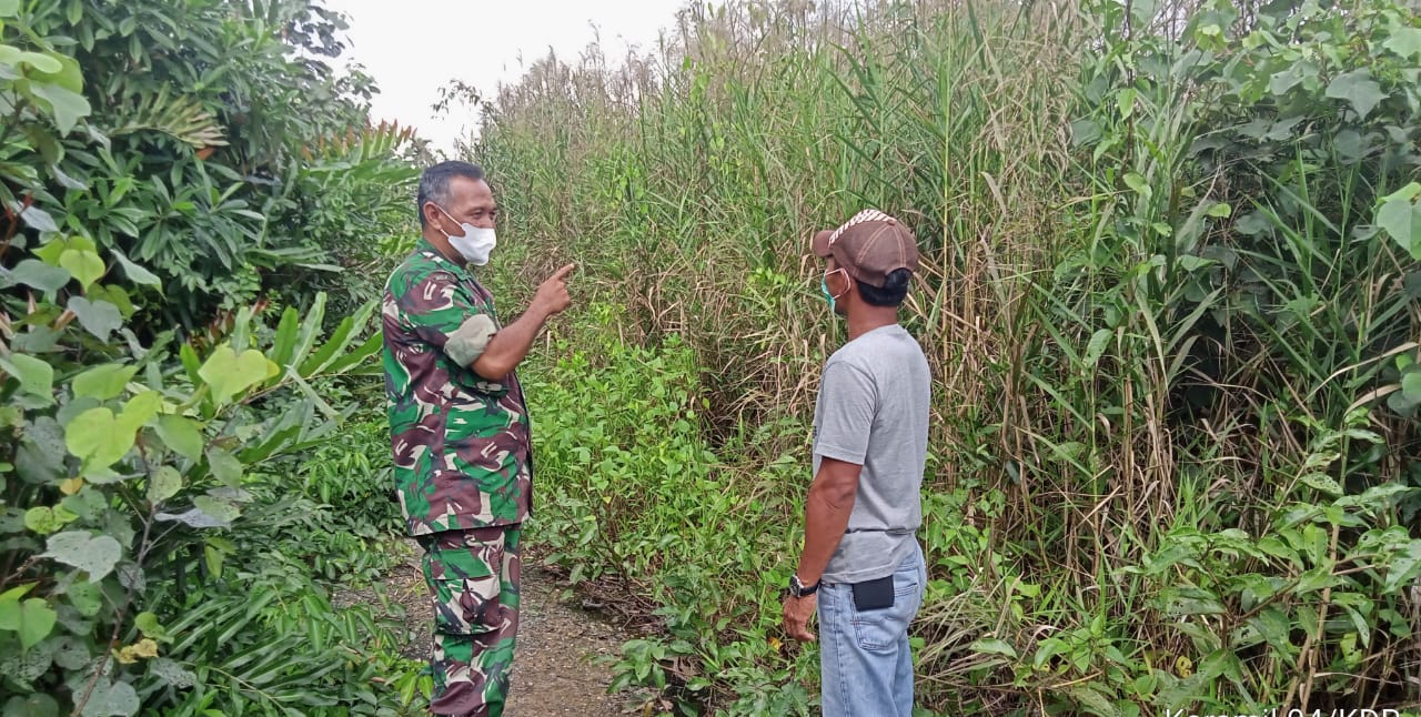 Koramil 04/Kuindra Jajaran Kodim 0314/Inhil Melakukan Patroli dan Sosialisasi Karhutla