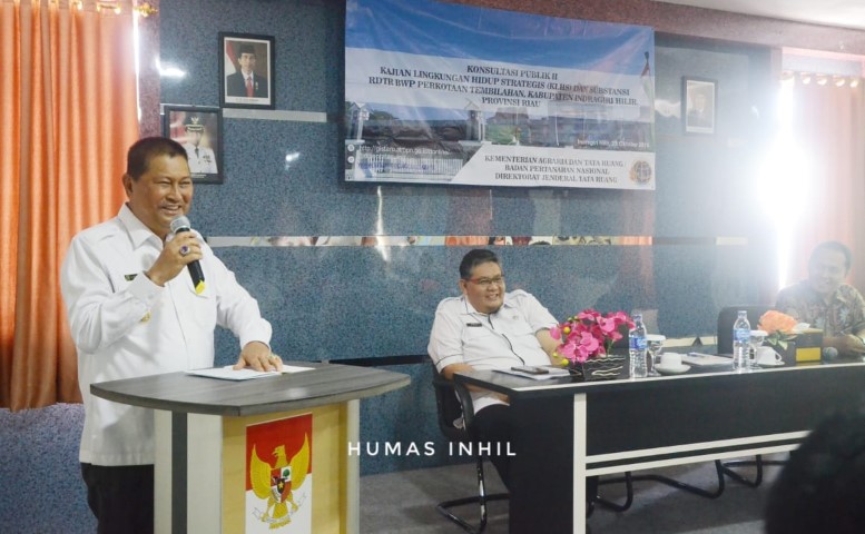 Wabup Syamsuddin Uti Membuka Konsultasi Publik KLHS & RDYR-BWP Perkotaan Tembilahan