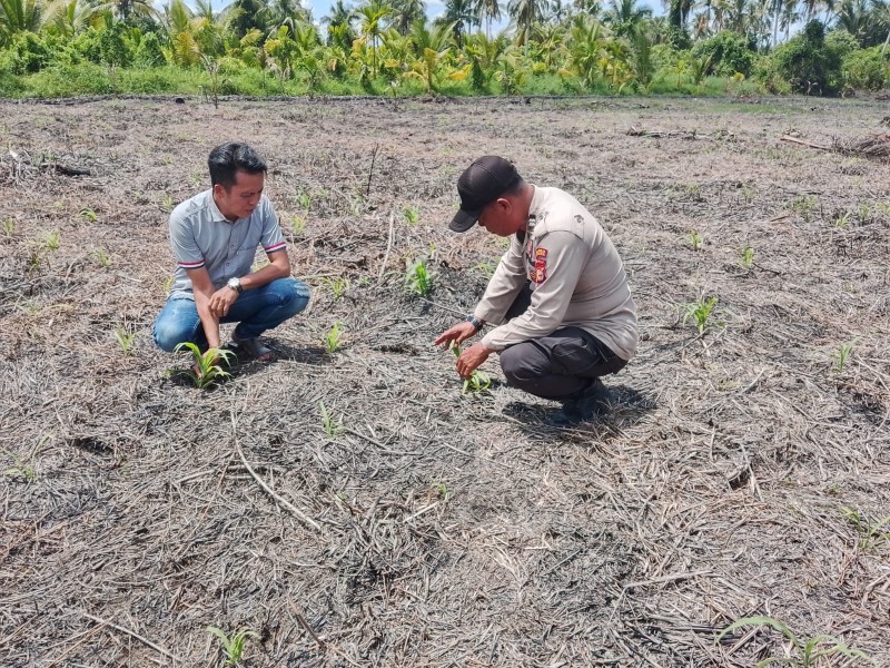 Bersama Warga, Polri Bersihkan Tanah: Aiptu Heriyanto, Kalau Lahan Produktif, Desa Tidak Akan Lapar