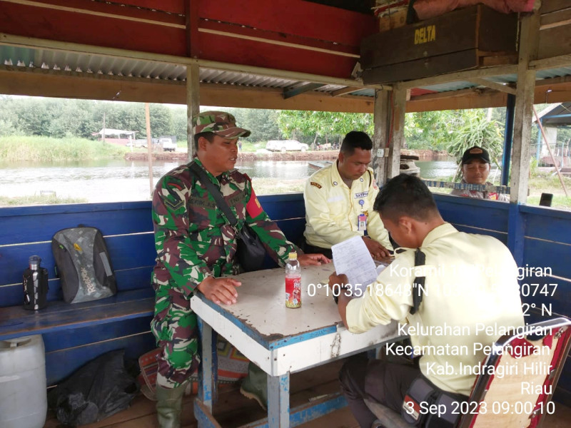 Koramil 10/Pelangiran Hadir Ditengah-tengah Masyarakat Agar Dapat Membantu Warga di Binaan