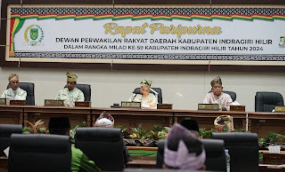 Dalam Rangka Milad Kabupaten Indragiri Hilir ke-59, DPRD Inhil Gelar Rapat Paripurna Istimewa