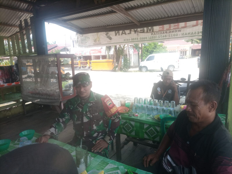 Babinsa Koramil 03/Tpl Mengunjungi Warga Binaan Dengan Tidak Mengenal Hari Libur