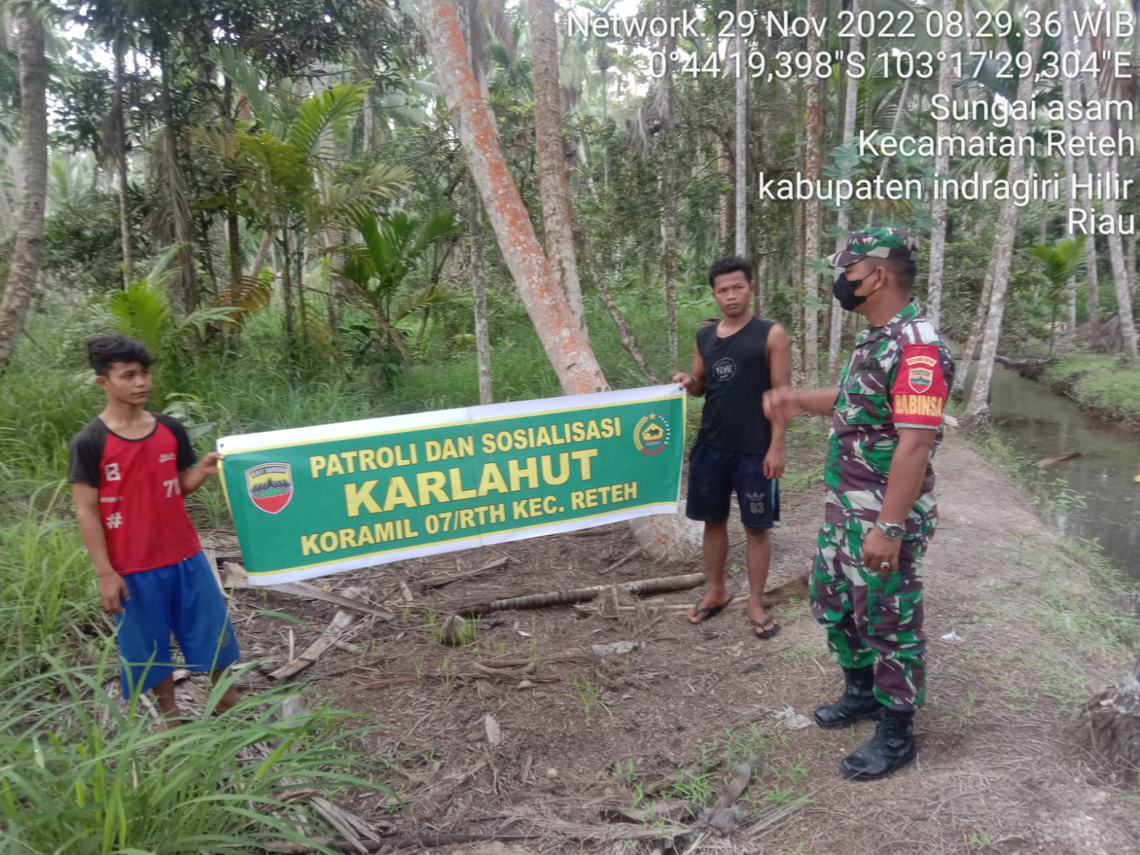 Rawan Karlahut dan Patroli Oleh Babinsa Koramil 07/Reteh