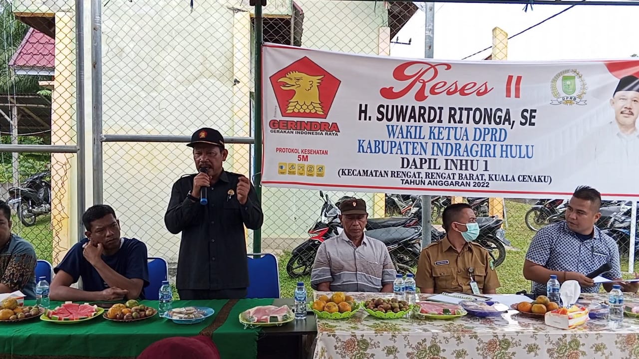 Waka DPRD Inhu Suwardi Ritonga Dari Partai Gerindra Gelar Reses II di Desa Rantau Bakung