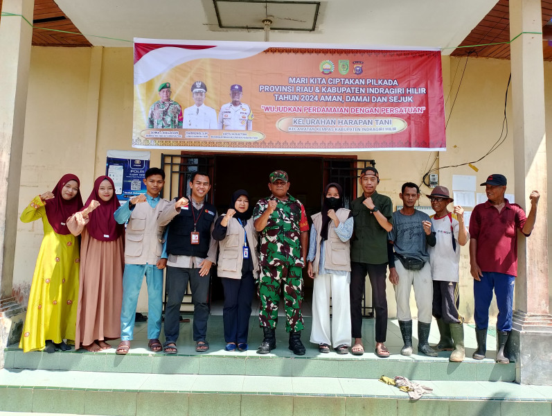 Babinsa Koramil 03/Tpl Bersama PKD dan Panitia PPS Sosialisasikan Pilkada Damai dan Kondusif