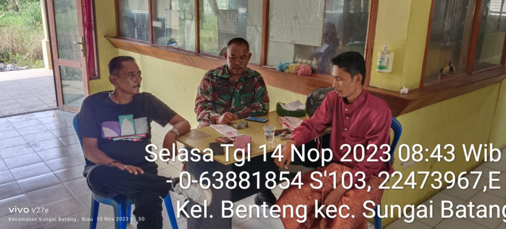 Ciptakan Suasana Yang Nyaman di Wilayah Binaan Bersama Koramil 07/Reteh dan Sekcam