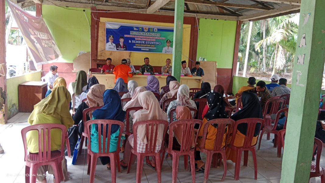 Rencana Penanganan Stunting, Danramil 09/Kemuning Hadiri Musrembangdes