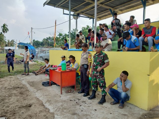 Koramil 03/Tempuling Ikut Amankan Turnamen Sepak Bola DPI  Cup 3