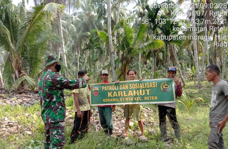 Antisipasi Kebakaran Lahan dan Hutan, Serda Bendri Lakukan Patroli dan Sosialisasi