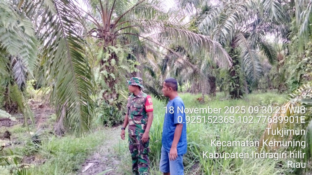 Tingkatkan Keamanan, Babinsa Praka Rahmat Adriyanto Patroli Tapal Batas di Wilayah Koramil 09/Kmg