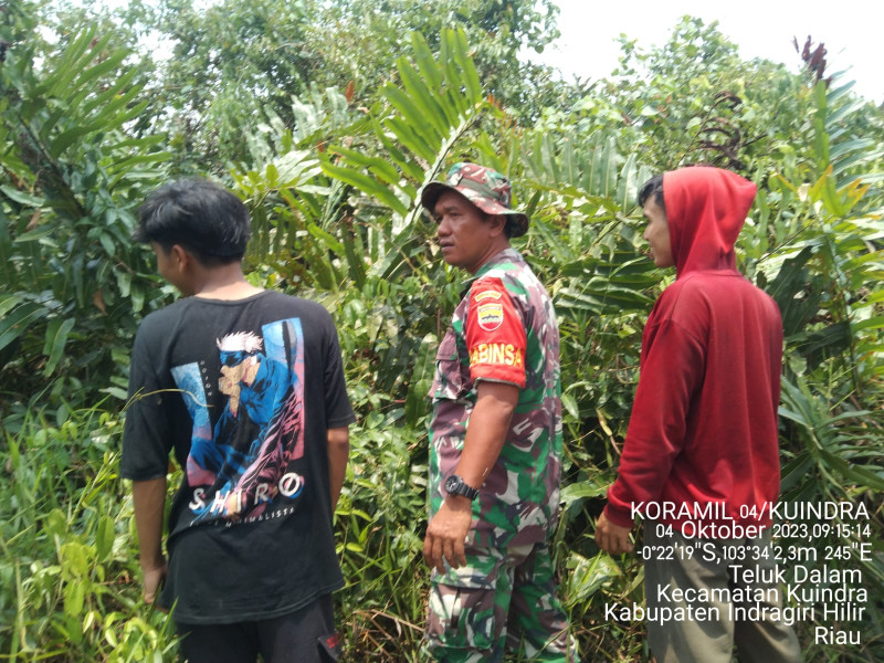 Pencegahan Terus Dilakukan Oleh Babinsa Koramil 04/Kuindra Terkait Karlahut di Binaan