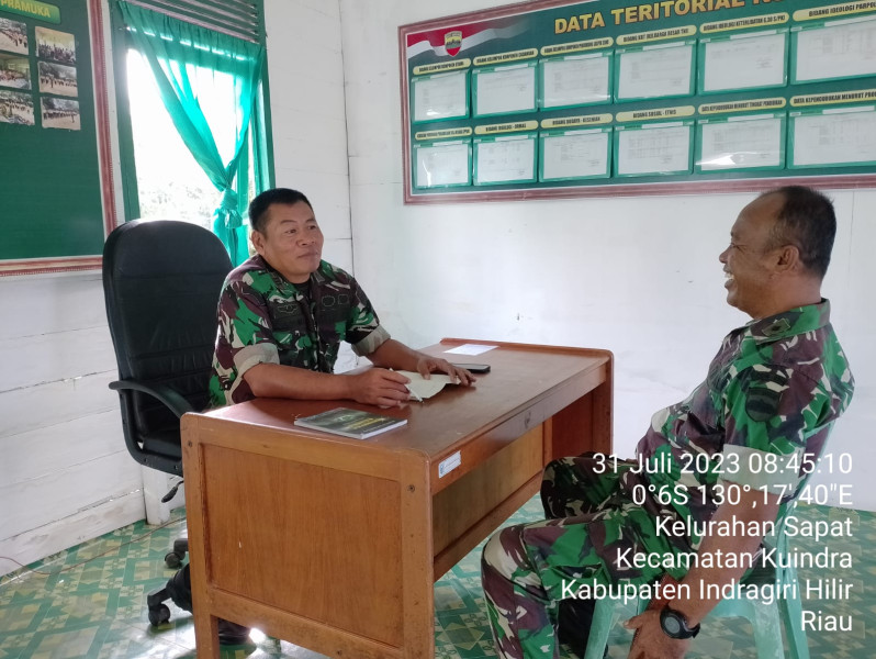 Sebagai Danramil 04/Kdr Selalu Berikan Pemahaman dan Arahan Kepada Anggota Koramil