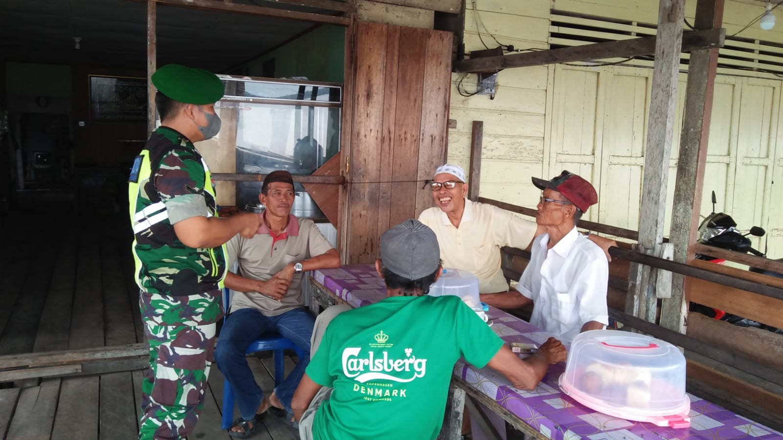 Serda Mas Yayat Lakukan Himbauan Terkait Prokes