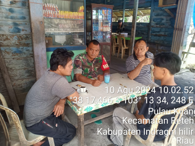 Koramil 07/Reteh Bersama Masyarakat Jalin Kebersamaan dan Kekompakan di Binaan