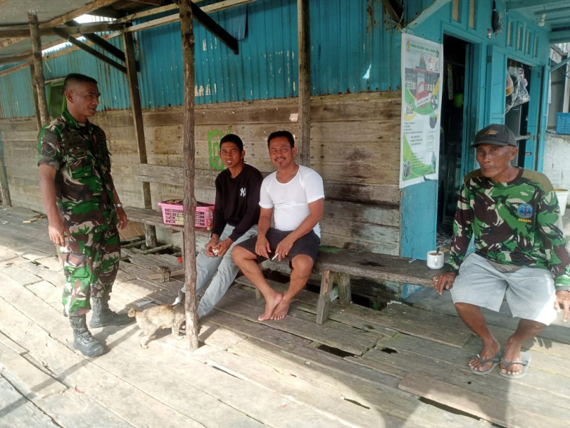 Tumbuhkan Kepedulian Terhadap Sesama, Koramil 04/Kdr Himbau Agar Tetap Menjaga Kamtibmas