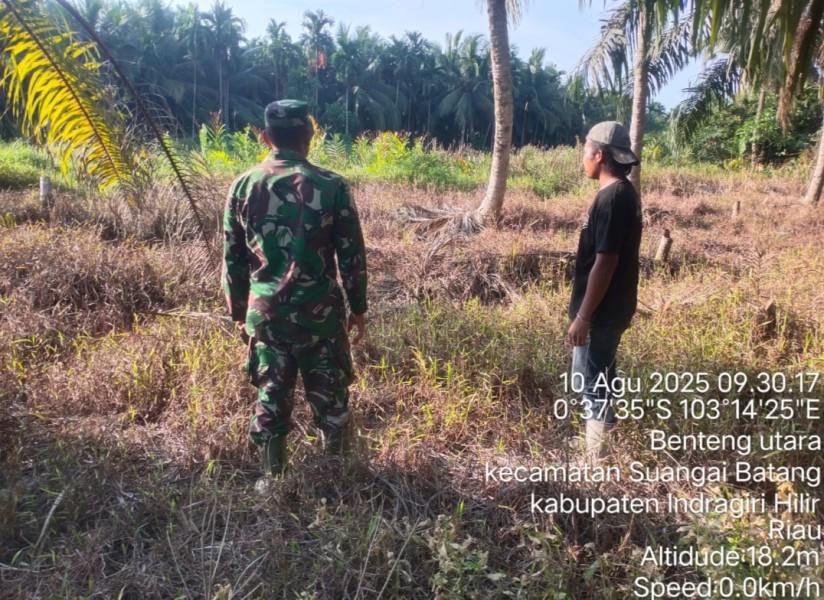 Patroli Karhutla di Kecamatan Reteh: Upaya Nyata Personil Koramil 07/Reteh Dalam Mencegah Kebakaran Hutan