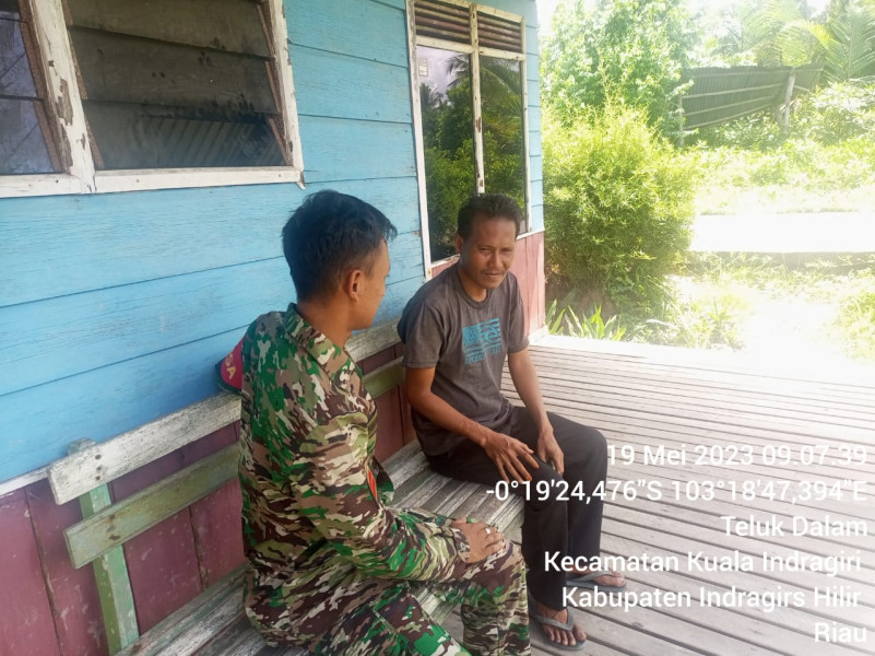 Agar Terjalin Kekompakan, Babinsa Koramil 04/Kuindra Jaga Hubungan Baik Antar Sesama