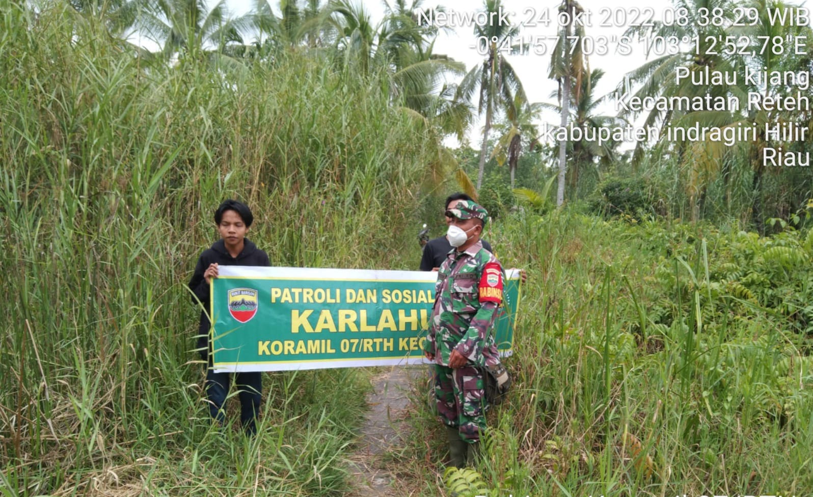 Patroli Karlahut Terus Dijalankan Babinsa Koramil 07/Reteh