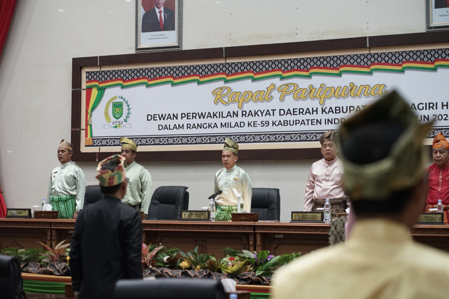 Dipimpin DR. H. Ferryandi, DPRD Inhil Gelar Paripurna Milad ke-59