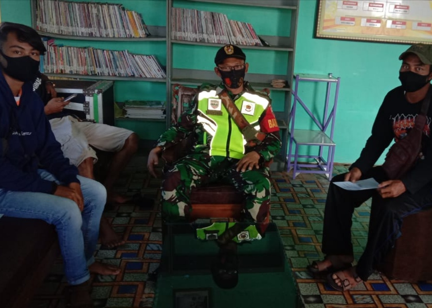 Komsos Protokol Kesehatan, Babinsa Koramil 04/Kuindra Sampaikan Hal Ini