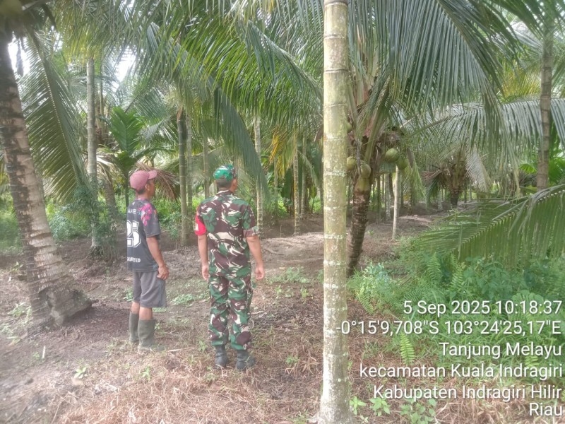 Patroli dan Sosialisasi Karhutla: Babinsa Koramil 04/Kuindra Beri Himbauan