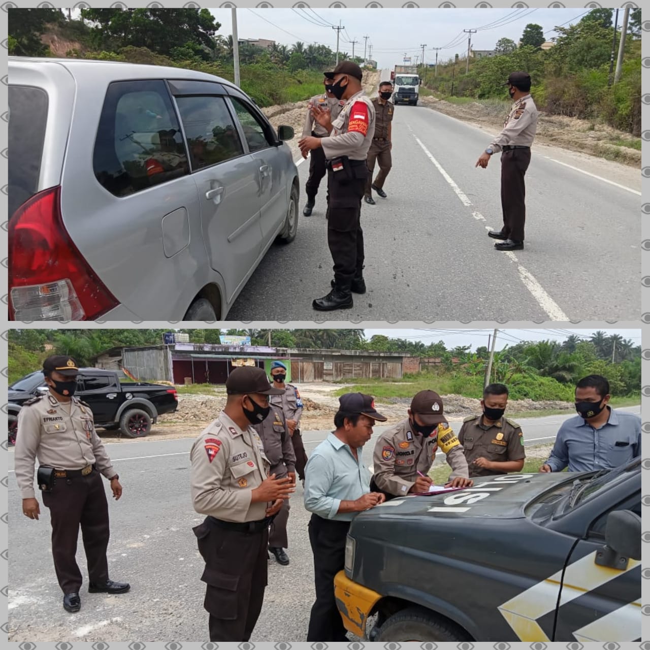 Personil Polsek Kerinci Kanan Gelar Ops Yustisi Guna Tegakan Disiplin Prokes