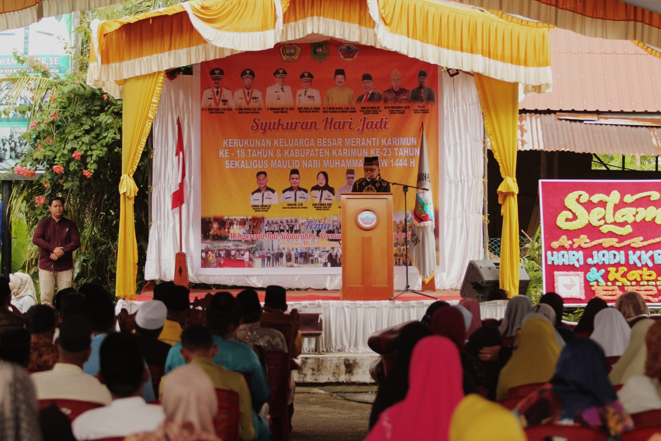 Wabup Meranti H.Asmar Hadiri Syukuran  Peringatan  Hari jadi Kerukunan Keluarga Besar Meranti Kabupaten Karimun yang Ke-18 Tahun