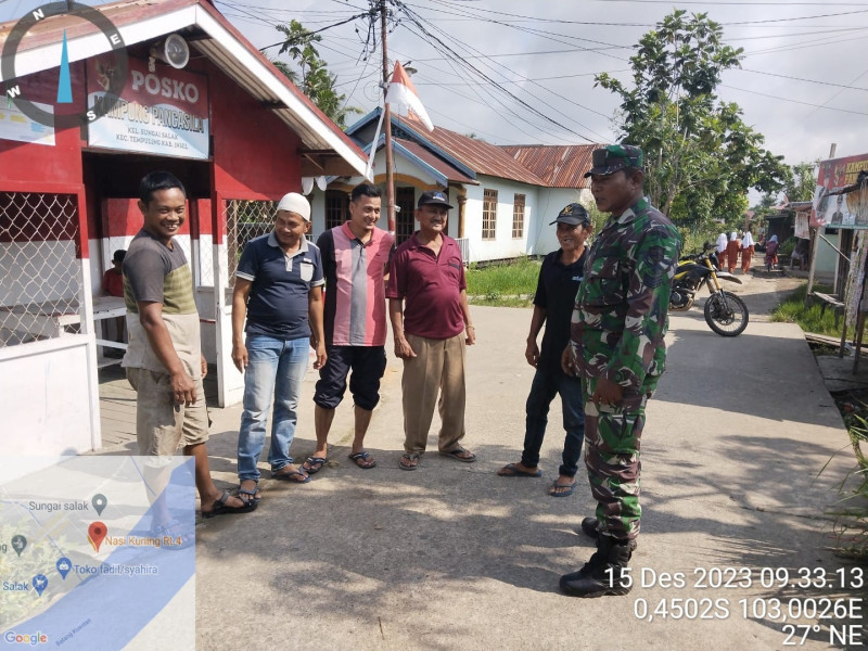 Babinsa 03/Tpl Aktif Lakukan Patroli Wilayah Dan Sambang Warga