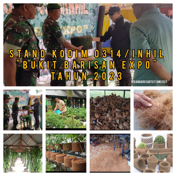 Anggota Kodim 0314/Inhil, Serma Suhaidi dan Serma Zen Alianus Ikut Serta Memerihkan Bukit Barisan EXPO Tahun 2023