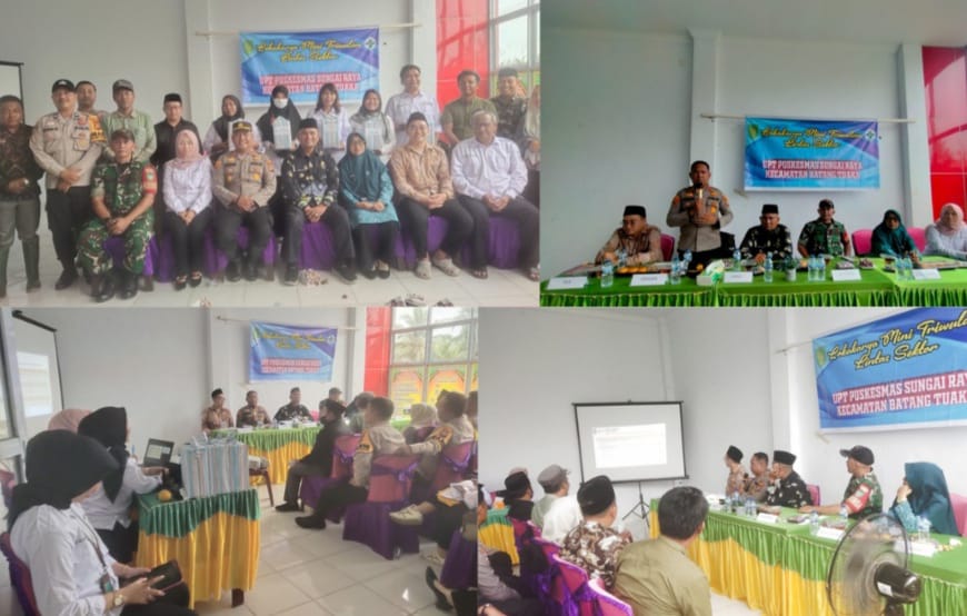 Kapolsek Batang Tuaka Hadiri Lokakarya Mini Triwulan Lintas Sektor UPT Puskesmas Sungai Raya