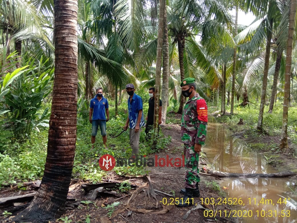 Koptu Ronald Manalu Sosialisasi Cegah Karhutla di Wilayah Koramil 12/Batang Tuaka