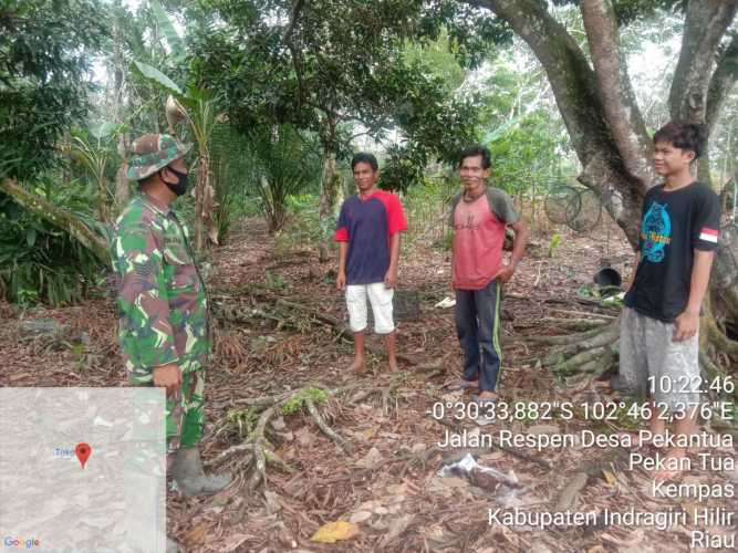 Rutinatas Setiap HarI, Babinsa Koramil 03/Tpl Lakukan Patroli Karhutla Bersama MPA