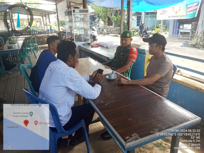 Wujudkan Sinergitas Antara Babinsa Koramil 04/Kuindra Dengan Masyarakat Melalui Komsos