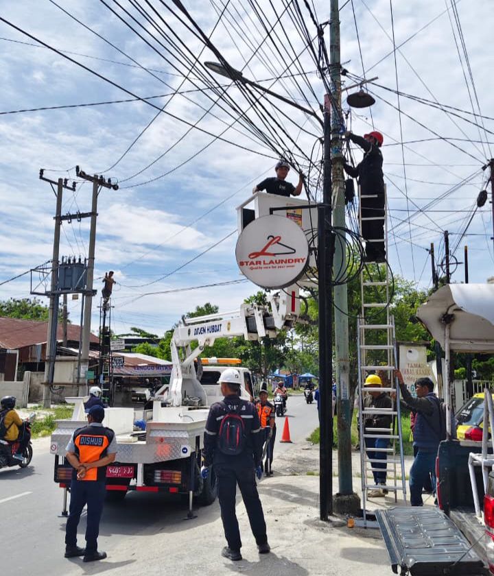 Pemko Mulai Tata Kabel Otik yang Semrawut, Gandeng Apjatel