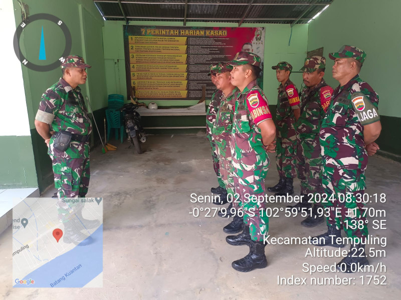 Anggota Koramil 03/Tpl Melaksanakan Apel Pagi