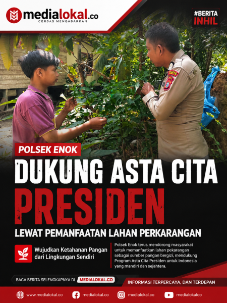 Kapolsek Enok: Pekarangan Produktif, Keluarga Sejahtera