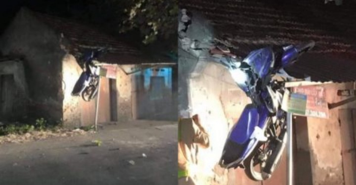 NGERI LAH POKOKNYA, Kecelakaan, Yamaha MX King Terbang Sampai Ke Genteng 