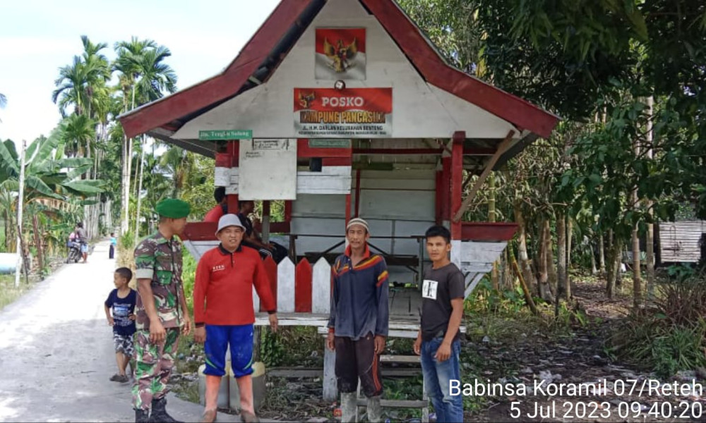 Koramil 07/Reteh Terus Mempererat Tali Silaturahmi dan Jalin Kerjasama Yang Kuat