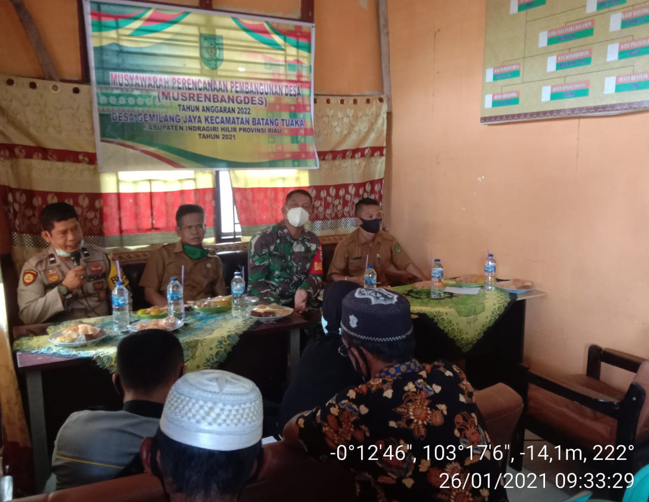 Babinsa Desa Gemilang Jaya Hadiri Kegiatan Musrembangdes