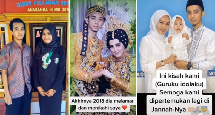Cieeee... Guru ku Indola ku, Siswi SMA Cantik Ini Menikah dengan Guru Honorer di Sekolahnya