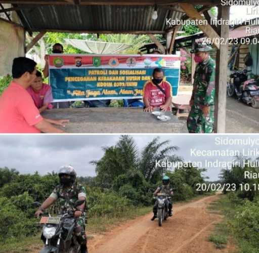 Upaya Pencegahan Terjadinya Karhutla, Babinsa rutin Laksanakan Patroli dan Sosialisasi Karhutla Kepada Masyarakat