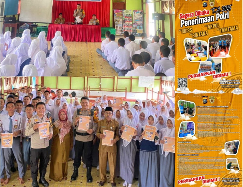Polsek Gas Sosialisasikan Rekrutmen Polri di SMAN 1 GAS