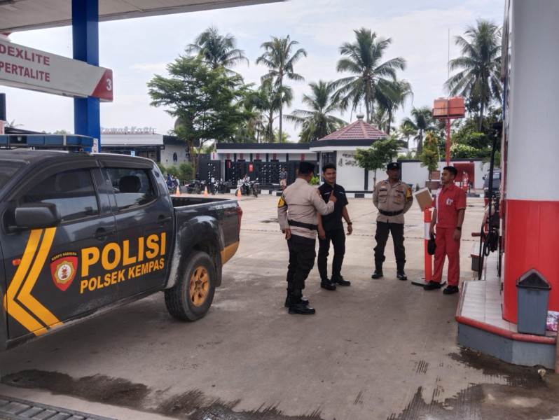 Polsek Kempas Ingatkan Petugas SPBU, Waspada Aksi Kejahatan selama Kampanye Pilkada