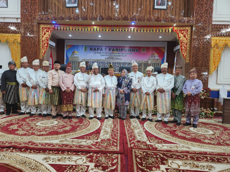 Wakili Pj Bupati, Staf Ahli Bupati Kampar Hadiri Rapat Paripurna Hari Jadi Kabupaten Rokan Hilir ke-25