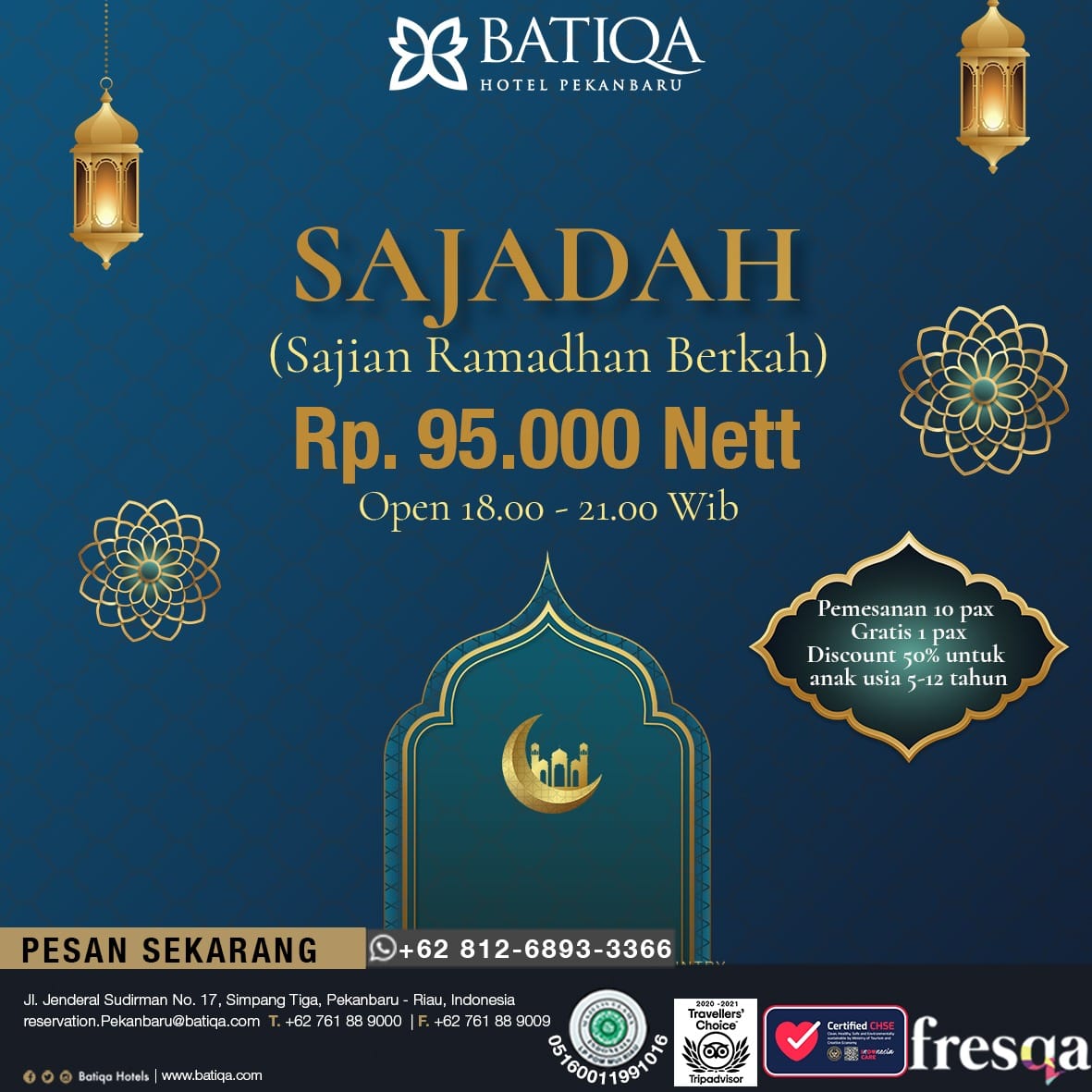 BATIQA Hotel Pekanbaru Hadirkan Paket Promo SAJADAH Selama Bulan Ramadhan