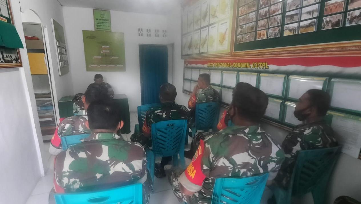 Berikan Jamdan, Danramil 03/Tempuling Sampaikan Tugas-Tugas Pokok Babinsa