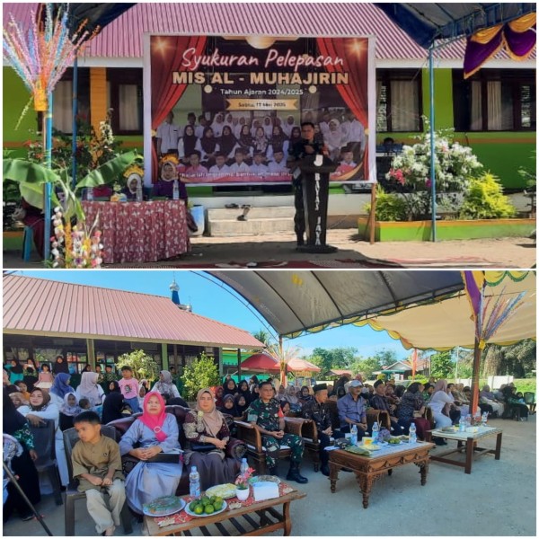 Babinsa Koramil 03/Tpl Hadiri Syukuran dan Pelepasan Siswa Siswi MI Al-Muhajirin, Wujud Rasa Syukur dan Harapan untuk Masa Depan yang Cerah